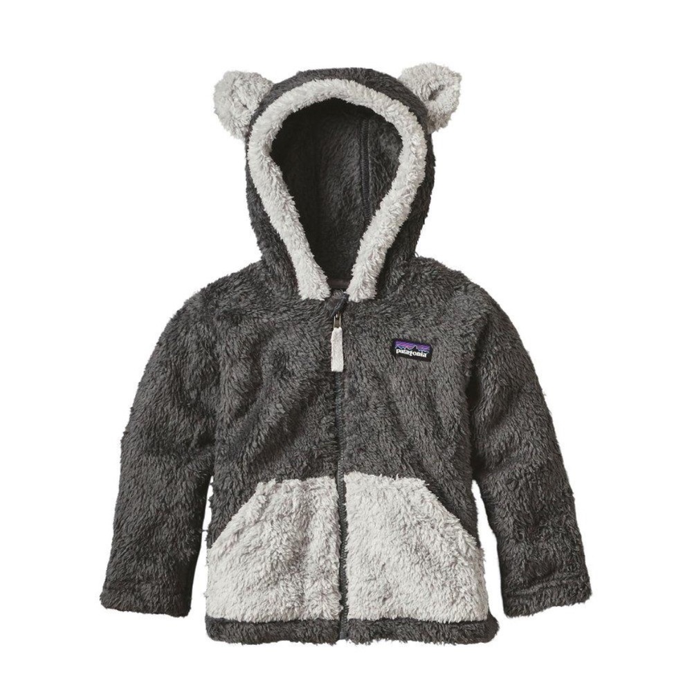 Patagonia Furry Friends Hoodie - Gray/White Toddler Size 3T
